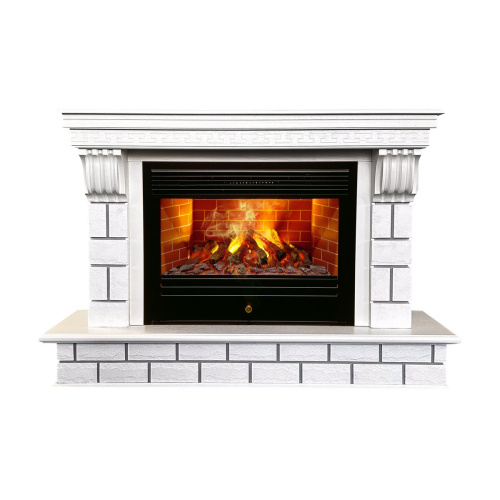 Электрокамин RealFlame Castle 26 WT молочный с очагом 3D Novara Электрокамин RealFlame Castle 26 WT молочный с очагом 3D Novara
