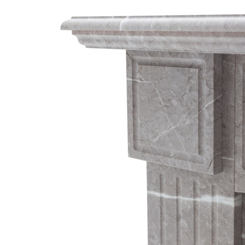 Каминокомплект ANDREA/АЛЬФА Мрамор серый с очагом Электроочаг MAJESTIC LUX/МАДЖЕСТИК фото 3