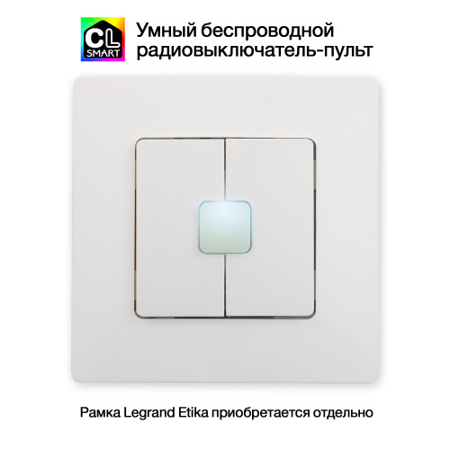 Citilux Смарт-Пульт CLR4W Радиовыключатель двухклавишный Белый Citilux Смарт-Пульт CLR4W Радиовыключатель двухклавишный Белый