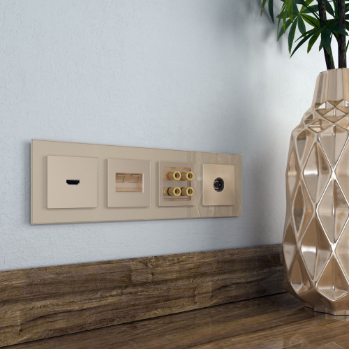 W1196011/ Накладка для розетки HDMI (шампань) W1196011 фото 3 W1196011/ Накладка для розетки HDMI (шампань) W1196011 фото 3