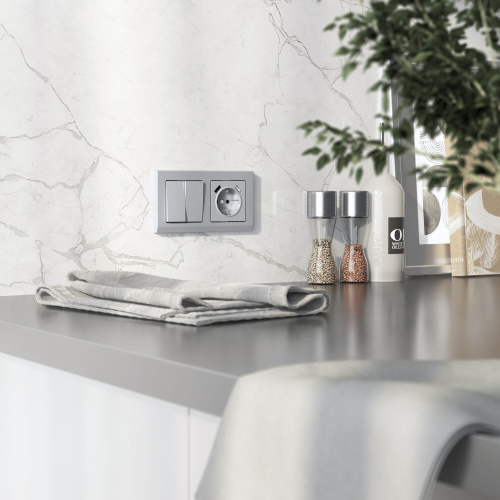 Перекрестный выключатель двухклавишный (серебряный матовый) W1123065 фото 5 Перекрестный выключатель двухклавишный (серебряный матовый) W1123065 фото 5