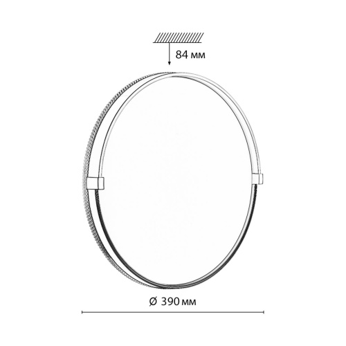 7647/DL PALE SN 189 Светильник пластик/белый/черный/золотой LED 48Вт 4000К D390 IP43 OLIDI BLACK фото 3
