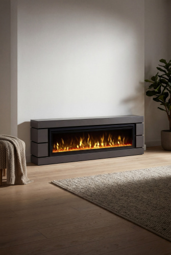 Каминокомплект SEATTLE/РОЯЛ Графит с очагом Электроочаг SAFITA/САФИТА 60 фото 2