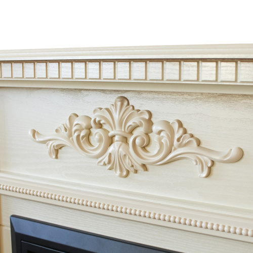 Электрокамин RealFlame Lilian WT жемчуг с очагом Majestic Lux Brass фото 5