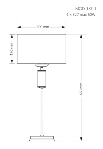 Настольный светильник KUTEK MOOD Modesto MOD-LG-1(CC) фото 2