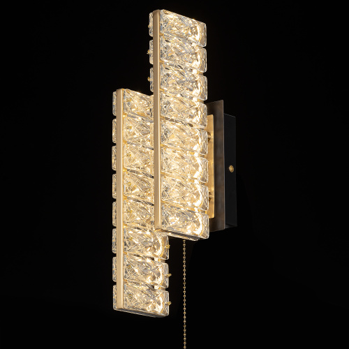 Citilux PALANT CL325422 LED Бра хрустальное с выключателем Чёрный+Бронза фото 4 Citilux PALANT CL325422 LED Бра хрустальное с выключателем Чёрный+Бронза фото 4