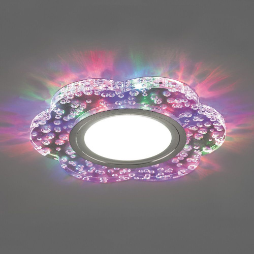 Светильник встраиваемый с разноцветной LED подсветкой Feron CD954 потолочный MR16 G5.3, прозрачный фото 2 Светильник встраиваемый с разноцветной LED подсветкой Feron CD954 потолочный MR16 G5.3, прозрачный фото 2