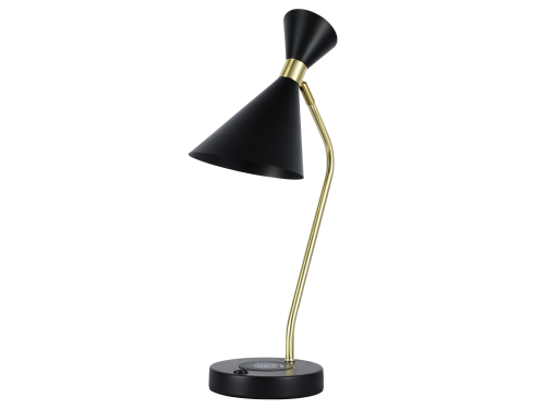 Настольная лампа черная E27 беспроводная зарядка 50см Zortes DESKLIGHT ZRS.1066.04 фото 2 Настольная лампа черная E27 беспроводная зарядка 50см Zortes DESKLIGHT ZRS.1066.04 фото 2