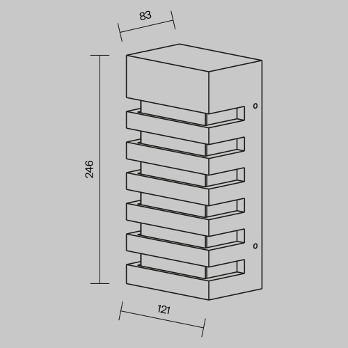 Уличный настенный светильник Outdoor O034WL-01B фото 2