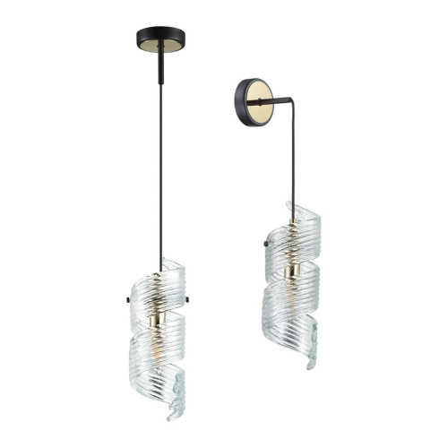 5439/1 MODERN ODL_EX25 071 черный/золото/металл/стекло Подвес/бра E14 1*40W FUSILLI 5439/1 MODERN ODL_EX25 071 черный/золото/металл/стекло Подвес/бра E14 1*40W FUSILLI