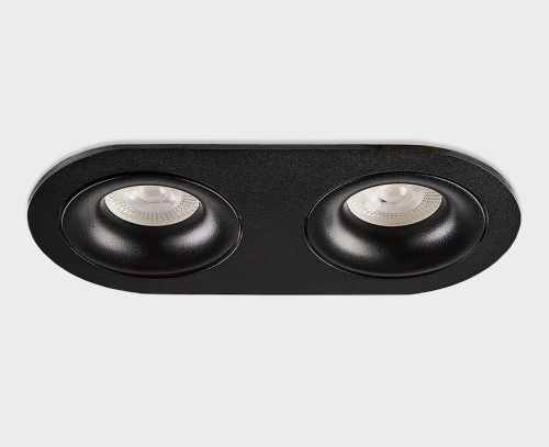 DE-2002 black светильник встраиваемый поворотный фото 9