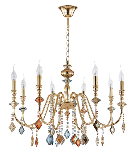 Crystal Lux Люстра Crystal Lux MERCEDES SP8 GOLD/COLOR Crystal Lux Люстра Crystal Lux MERCEDES SP8 GOLD/COLOR