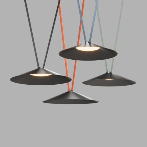 DK5569-BK Cветильник для трека-ремня Belty, серия Flow, со светодиодом, D600*H122мм, 48V DC, 24W, RA90, 120°, 3000K, IP20, черный, алюминий фото 4