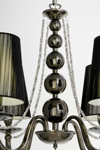 Хрустальная подвесная люстра Lumina Deco Fabione LDP 1200-4 BK фото 3