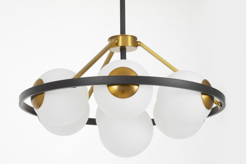 Подвесной светильник Lumina Deco Donzano LDP 8034-7 BK+WT фото 4