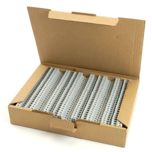 Концевой стопор (ограничитель) на DIN рейку для ЗНИ, серый LD590 фото 2