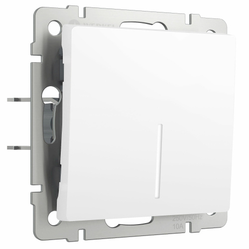 Выключатель одноклавишный с подсветкой (белый матовый) W1110161 Выключатель одноклавишный с подсветкой (белый матовый) W1110161