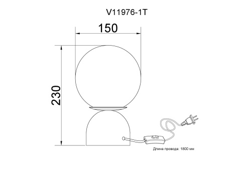 Лампа настольная Moderli V11976-1T Leander