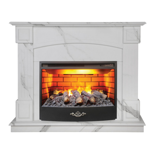 Электрокамин RealFlame Carolina 24/25,5 WT цвет мрамор белый с очагом 3D Firestar 25,5 Электрокамин RealFlame Carolina 24/25,5 WT цвет мрамор белый с очагом 3D Firestar 25,5