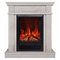 Электрокамин RealFlame Adelaida WT белый камень с очагом Eugene