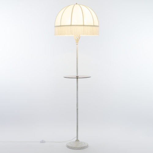 Citilux Базель CL407921T Торшер патина со столиком и бежевым абажуром фото 2 Citilux Базель CL407921T Торшер патина со столиком и бежевым абажуром фото 2