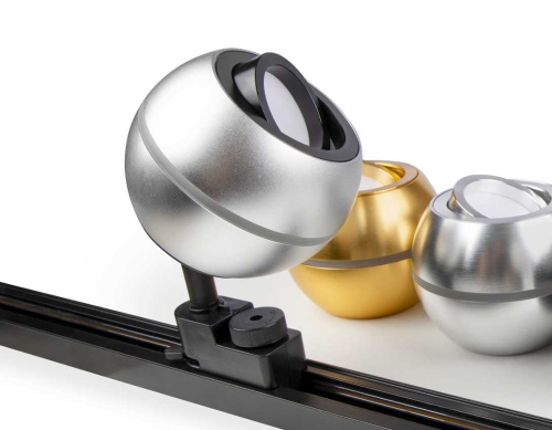 Комплект трекового светильника Ambrella light Track System XT1103001 SSL/PBK серебро песок/черный полированный (A2521, C1103, N7002) фото 2