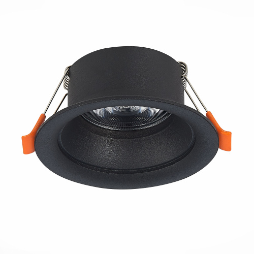 ST200.408.01 Св-к встр. Черный GU10 1*50W  D89xH40 220V Без ламп Встраиваемые светильники фото 5