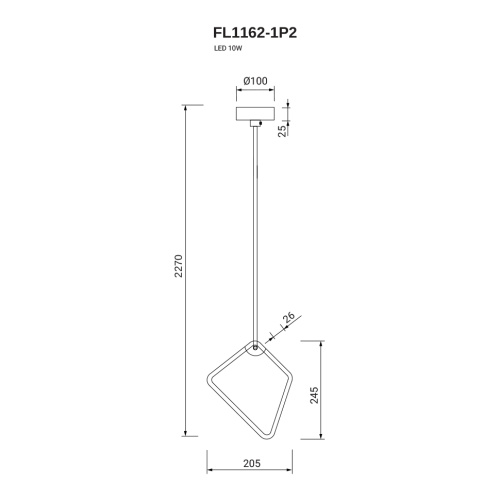 Подвесной светильник Visio FL1162-1P2 фото 4