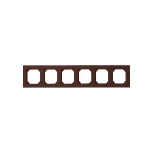 Рамка 6-постовая Liregus Epsilon коричневый 28-1501