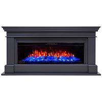 Каминокомплект ONTARIO/ЛЕОНАРДО Графит с очагом Электроочаг JOKER/ДЖОКЕР 52