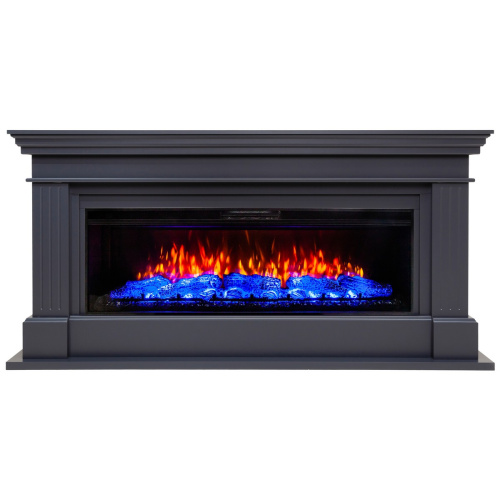 Каминокомплект ONTARIO/ЛЕОНАРДО Графит с очагом Электроочаг JOKER/ДЖОКЕР 52