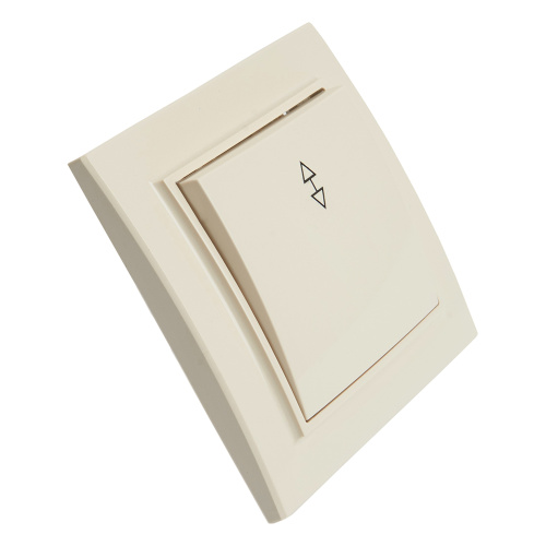 Переключатель 1-клавишный STEKKER  PSW10-9005-02, 250В, 10А, серия Эрна, слоновая кость фото 5