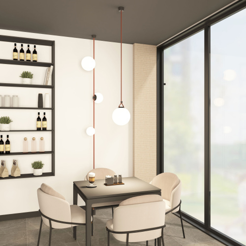 DK5555-BK Cветильник для трека-ремня Belty, серия Orb, со светодиодом, D230*H236мм, 48V DC, 15W, RA90, 120°, 3000K, IP20, черный, акрил фото 9 DK5555-BK Cветильник для трека-ремня Belty, серия Orb, со светодиодом, D230*H236мм, 48V DC, 15W, RA90, 120°, 3000K, IP20, черный, акрил фото 9