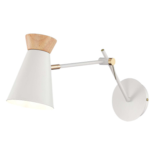 SLE1252-501-01 Светильник настенный Белый, Золотистый/Белый, Дерево E27 1*60W ALFEO фото 4