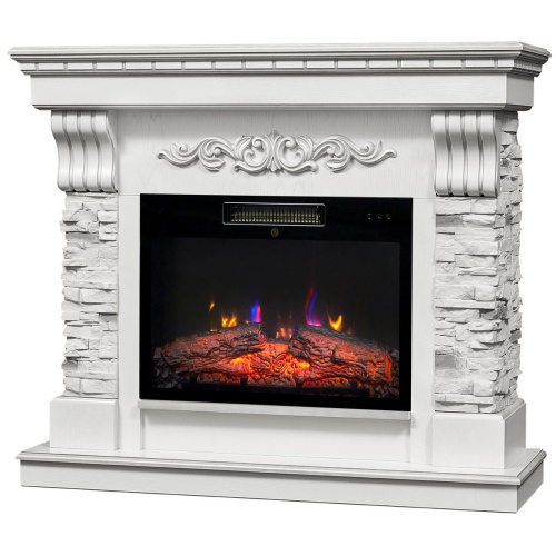 Каминокомплект MARSEILLES/ПАРИЖ Слоновая кость с очагом Электроочаг KENDAL/КЕНДАЛ 24 фото 2