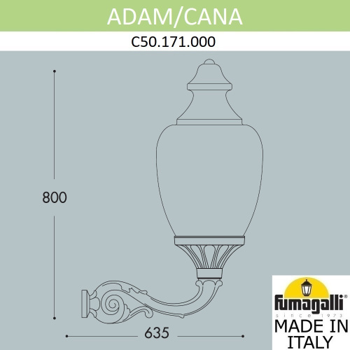 Fumagalli Светильник уличный настенный FUMAGALLI ADAM/CANA C50.171.000.AYE27 фото 2