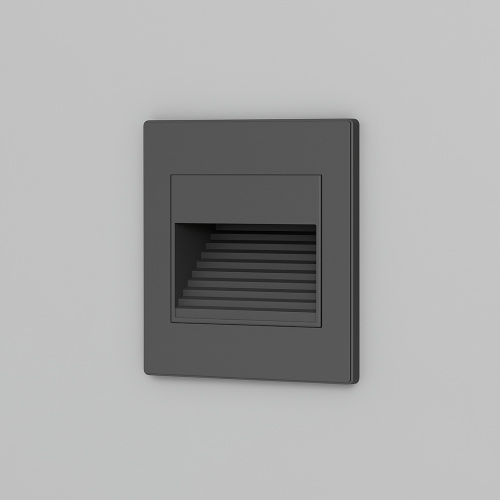 DK3050-BK Светильник встраиваемый в стену, IP 20, LED 3000, 1 Вт, черный пластик фото 3