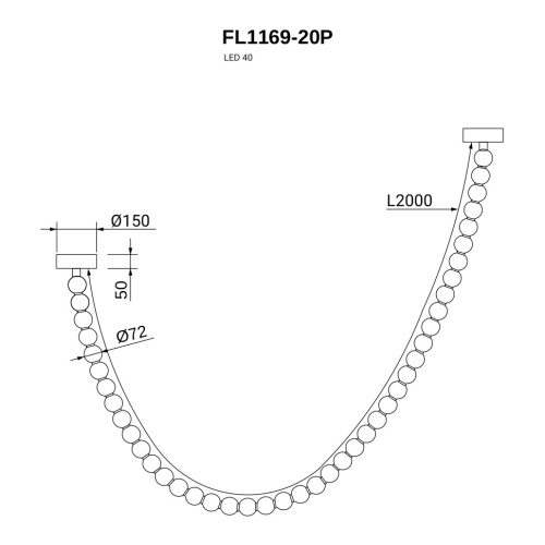 Люстра подвесная Adorno FL1169-20P фото 7