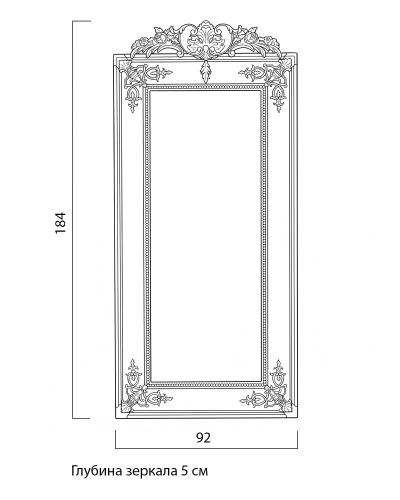 Золотое зеркало в полный рост "Пабло" фото 6 Золотое зеркало в полный рост "Пабло" фото 6