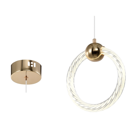 Подвесной светильник кольцо золото LED 17Вт D20см Zortes AURALIA ZRS.57790.17 фото 5