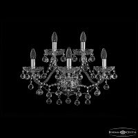 Бра хрустальные 1409B/3+2/195/XL Ni Bohemia Ivele Crystal (Богемия Ивеле Кристалл)