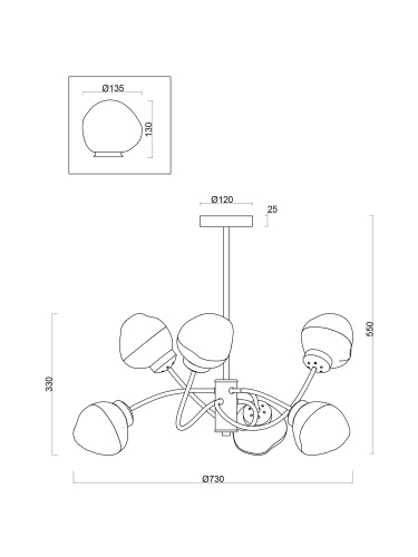 Люстра Freya FR8017PL-06MG фото 4 Люстра Freya FR8017PL-06MG фото 4