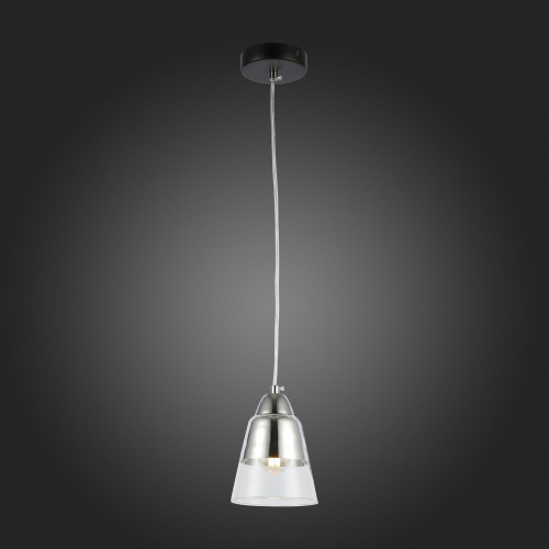 SLE102903-01 Подвес Черный, Хром/Прозрачный E27 1*40W LIRINO фото 6 SLE102903-01 Подвес Черный, Хром/Прозрачный E27 1*40W LIRINO фото 6