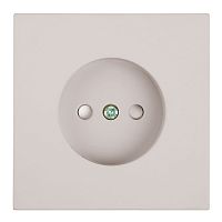 Розетка 1-местная с защитной шторкой (механизм), STEKKER, б/з, 250В, 16А, серия Мия, RST16-3109-08, пудровый жемчуг