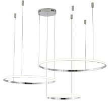 Люстра подвесная светодиодная хром LED 75Вт D20+40+60см Zortes RINGOLIGHT ZRS.33322.75F