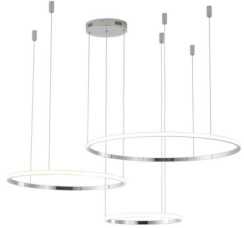 Люстра подвесная светодиодная хром LED 75Вт D20+40+60см Zortes RINGOLIGHT ZRS.33322.75F Люстра подвесная светодиодная хром LED 75Вт D20+40+60см Zortes RINGOLIGHT ZRS.33322.75F