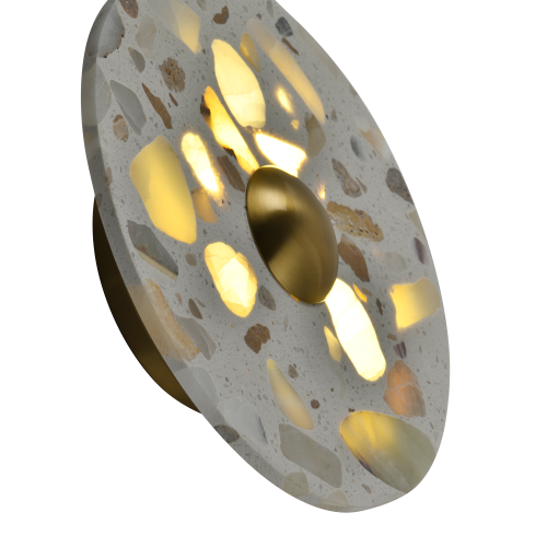 Светильник настенный из камня серый LED 7Вт 20см Zortes Terrazzo ZRS.1878.02 фото 5