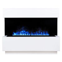 Каминокомплект MODERN/МОДЕРН Белый матовый с очагом Электроочаг CASSETTE/КАССЕТА LED 1000