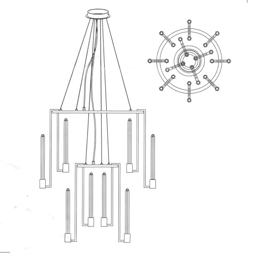 Подвесной светильник P98026L-12 фото 5
