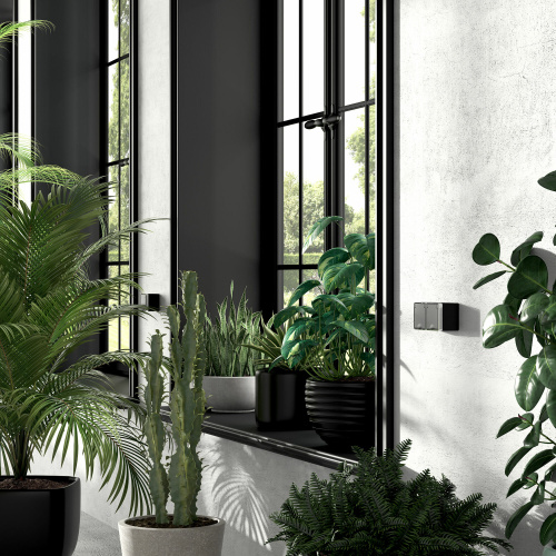 Розетка влагозащ. с зазем. с защит. крышкой и шторками Gallant черный/хром W5071235 фото 5